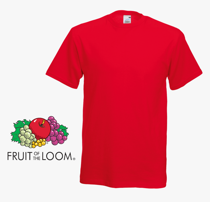 Clip Art Red T-shirt Template - Fruit Of The Loom Logo, HD Png Download, Free Download