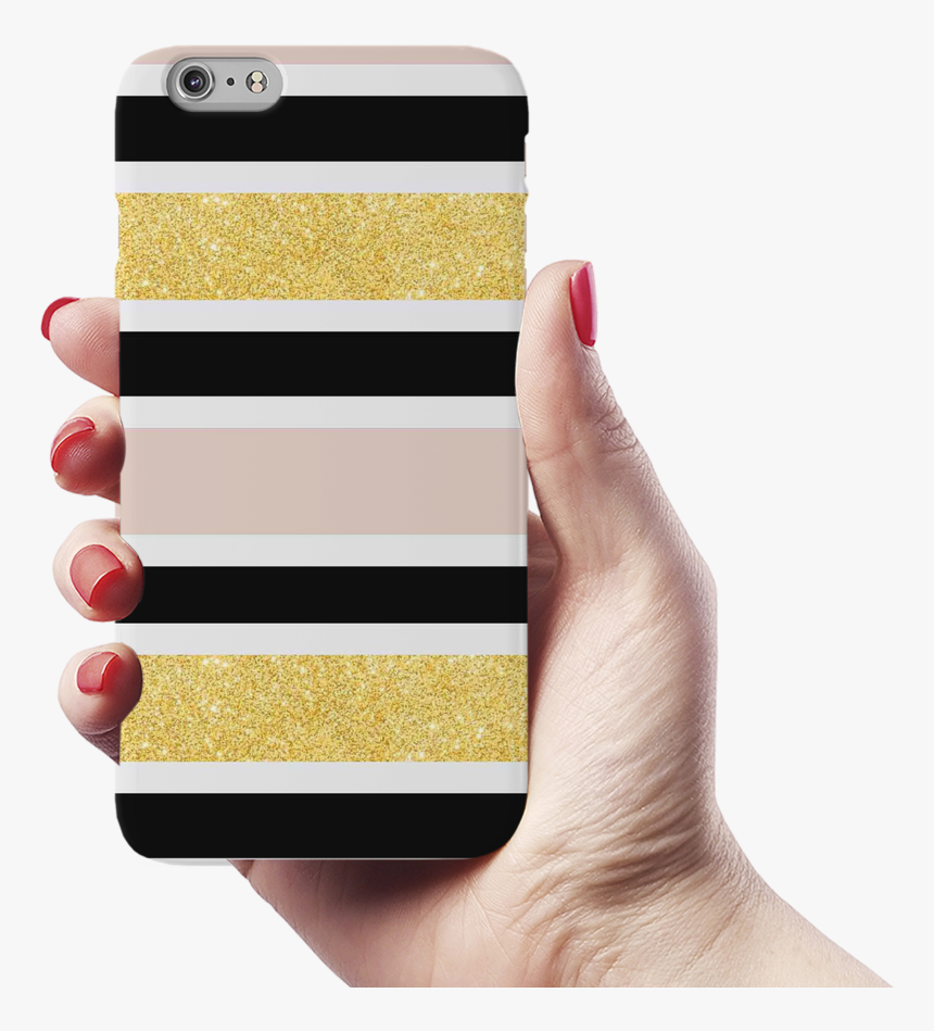 Gold Peach Strips Case Cover For Iphone 6/6s Plus - Mobile Phone Case, HD Png Download, Free Download