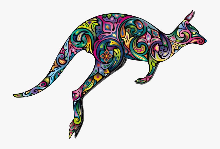 Colorful Kangaroo, HD Png Download, Free Download