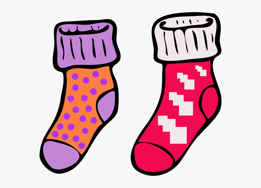 Silly Socks Clipart - Socks Clipart, HD Png Download - kindpng