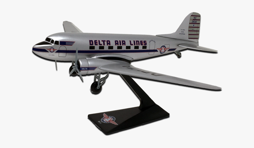 Delta Ship 41 Dc-3 1/100 Plastic - Model Aircraft, HD Png Download, Free Download