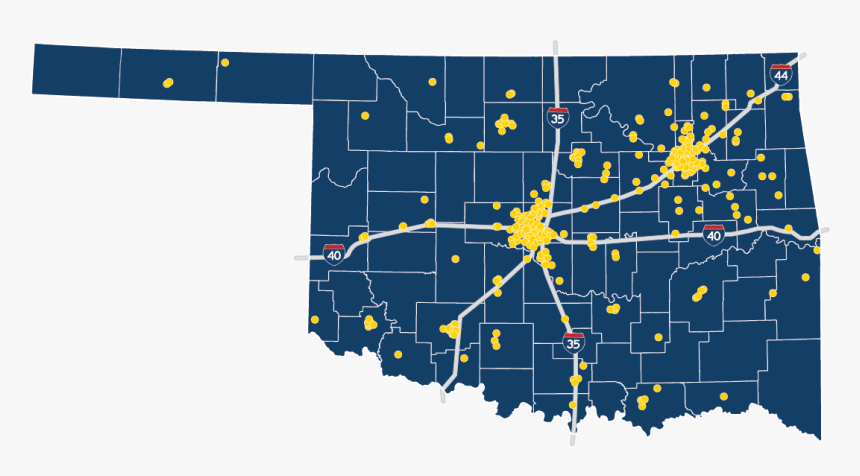 Oklahoma Senate Map, HD Png Download, Free Download