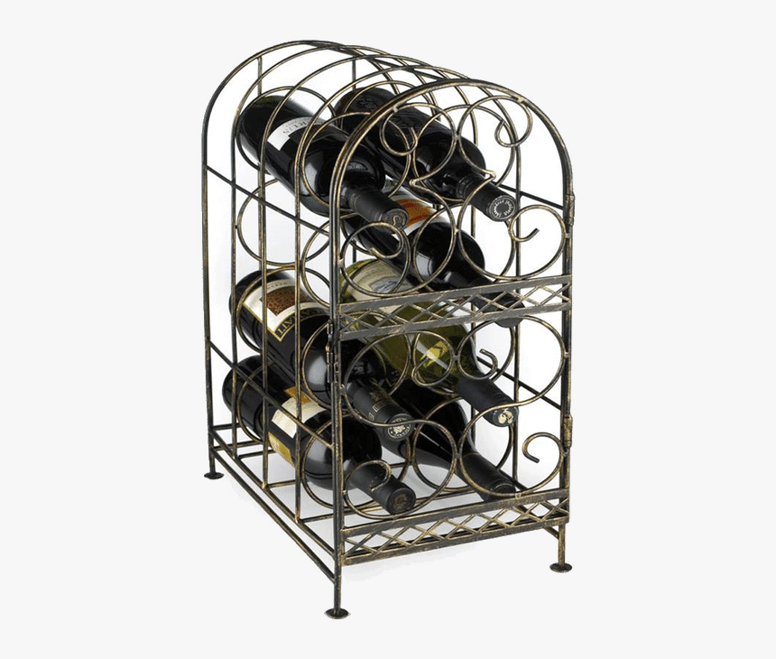 Antique Bronze 8 Bottle Wine Jail - Wine Rack, HD Png Download, Free Download