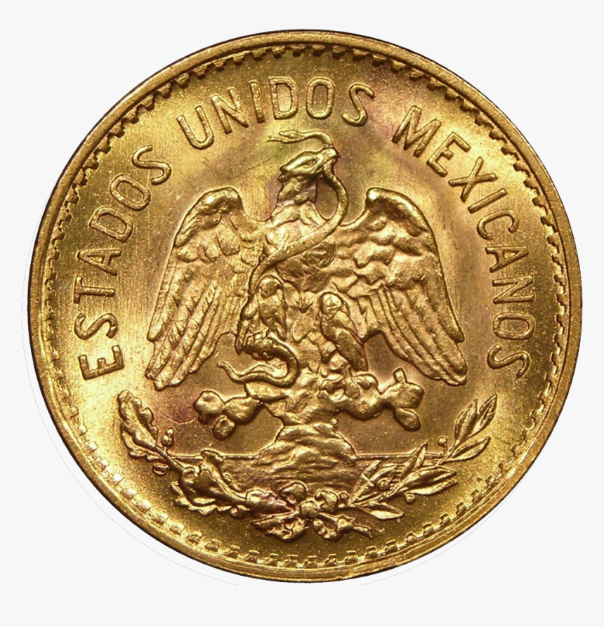 1955 Mexico Gold 5 Pesos - Mexico 5 Peso Gold, HD Png Download, Free Download