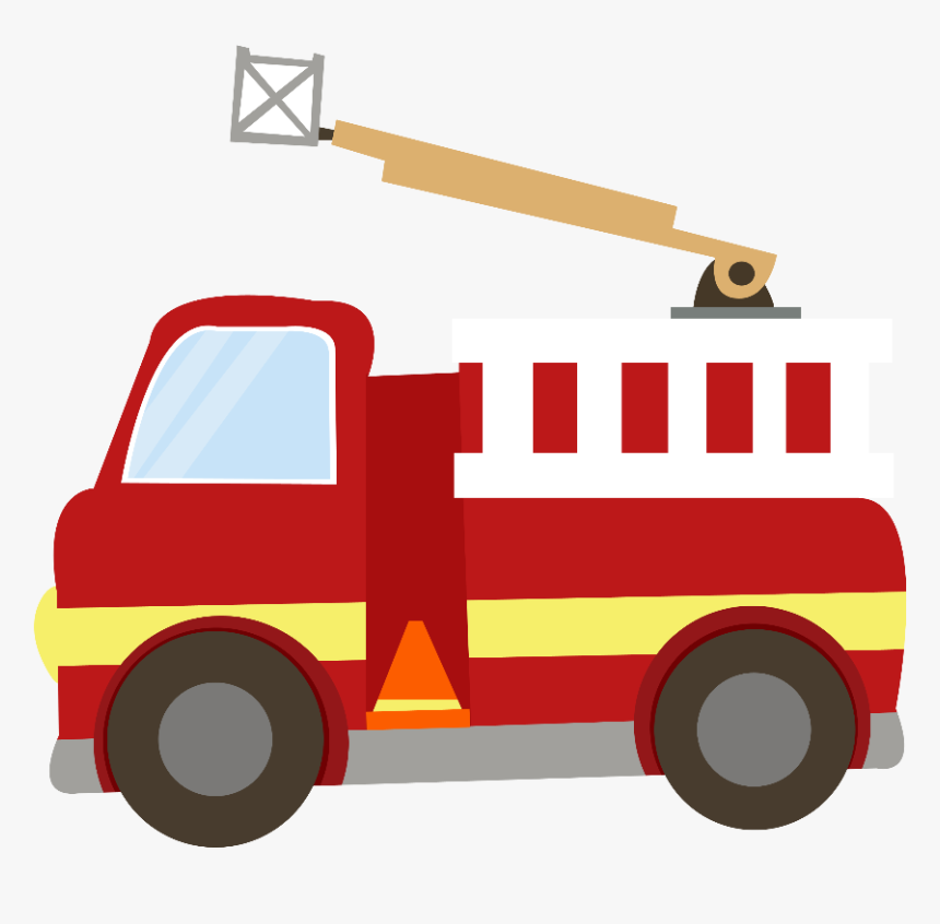 Transparent Fire Truck Clip Art - Caminhão De Bombeiro Desenho, HD Png Down...