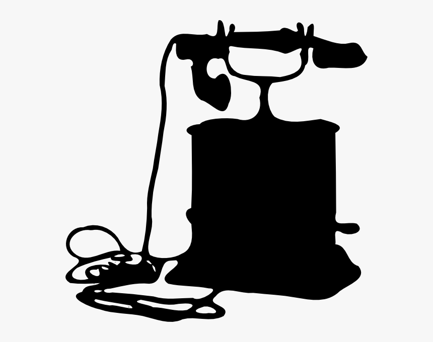 Old Phone Silhouette Png, Transparent Png, Free Download