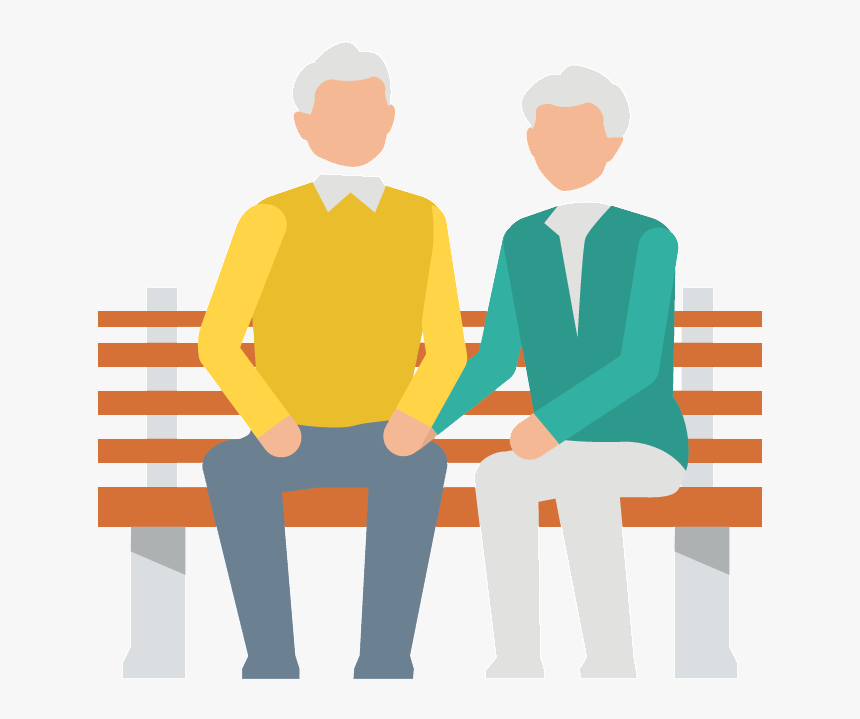 Elderly People On A Park Bench - Active Ageing Clipart, HD Png Download, Free Download