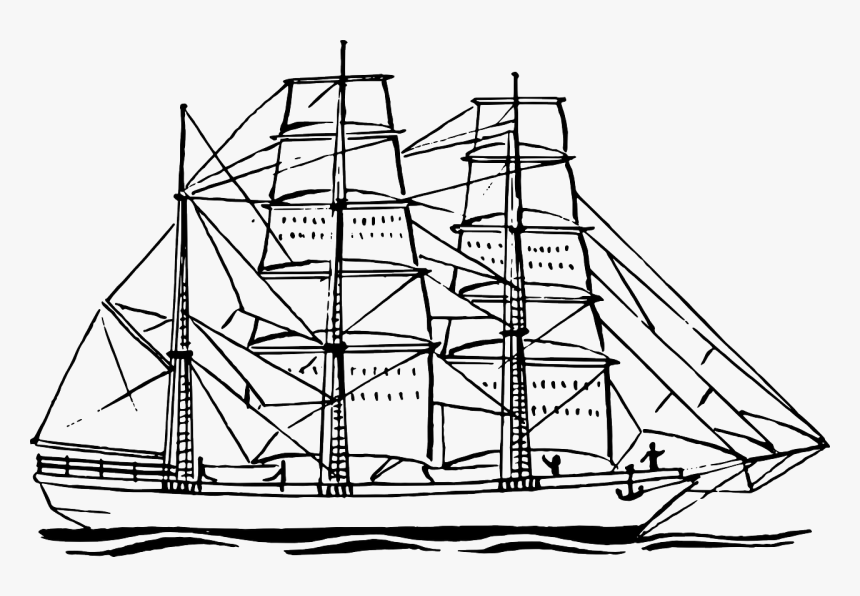 Black And White Ship, HD Png Download, Free Download