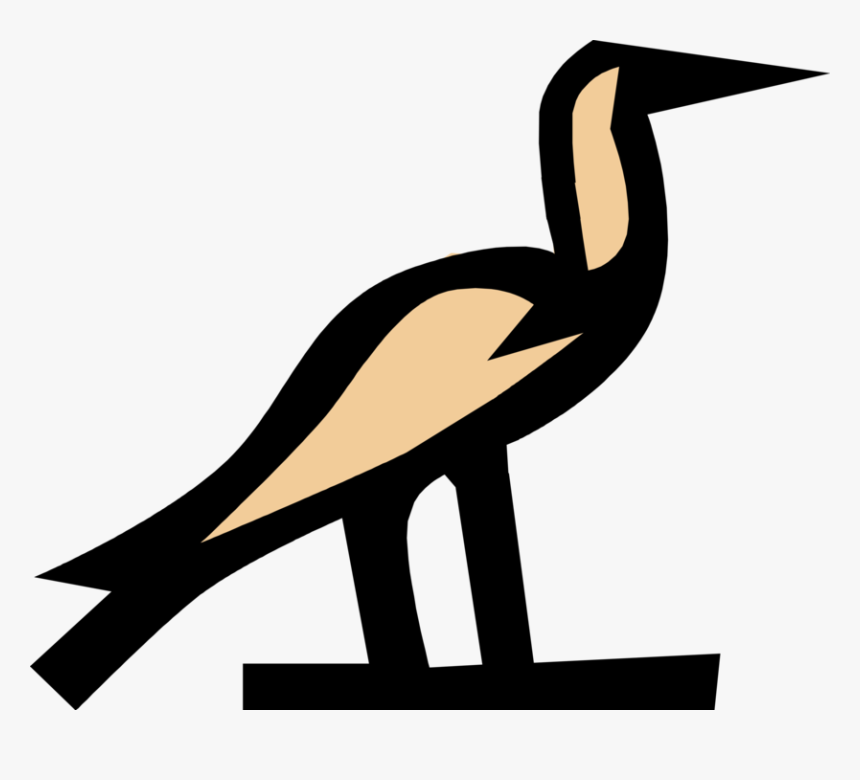 Vector Illustration Of Ancient Egyptian Bird Hieroglyphic, HD Png Download, Free Download