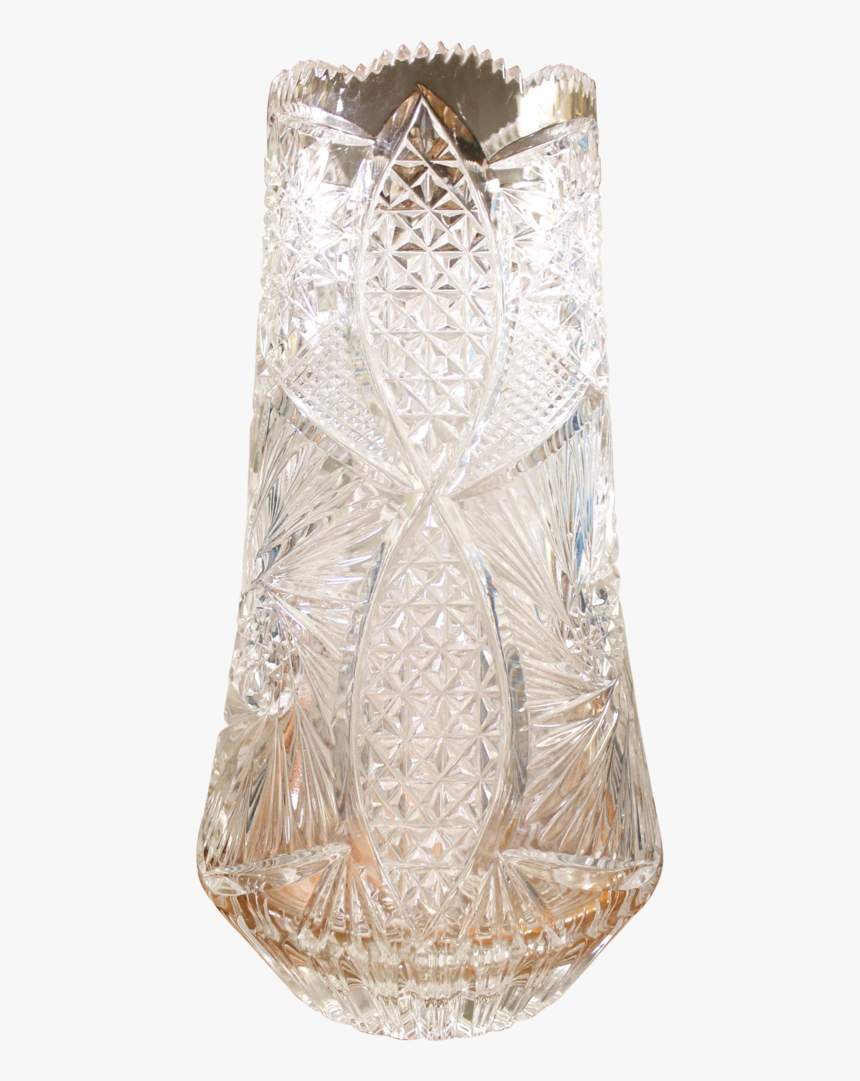 American Brilliant Cut Style Moulded Tall Glass Vase, HD Png Download, Free Download