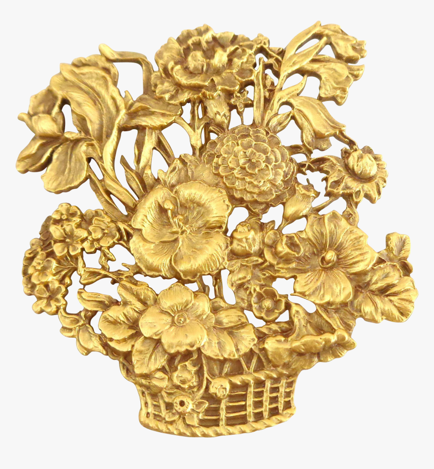 Vintage Exquisite Museum Of Fine Arts Mfa Flower Basket - Bouquet, HD Png Download, Free Download