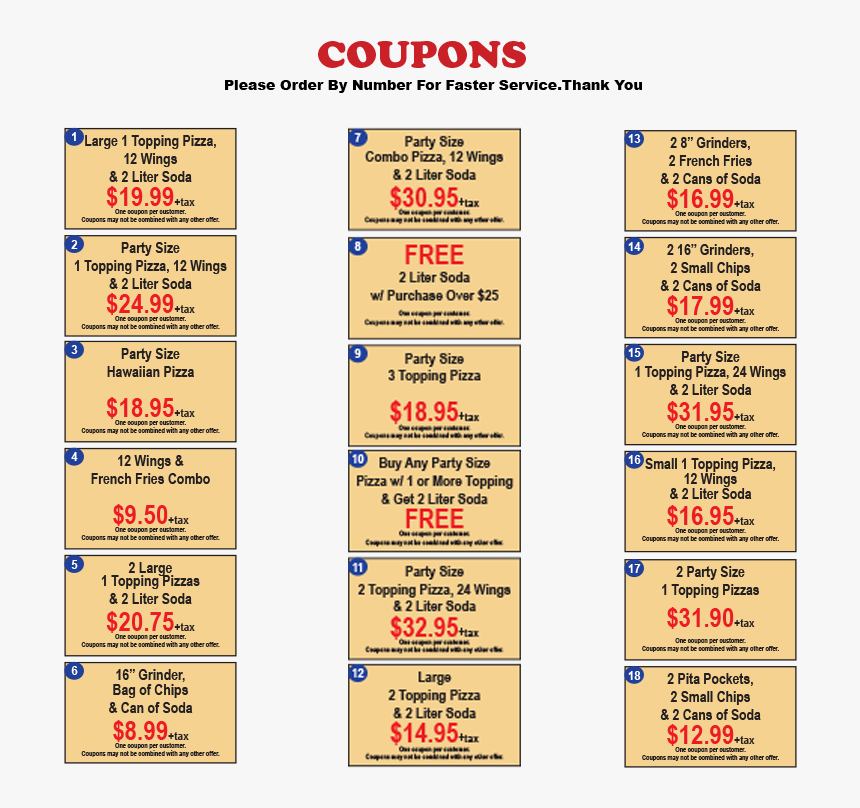 Brothers Pizza Menu Chicopee, HD Png Download - kindpng