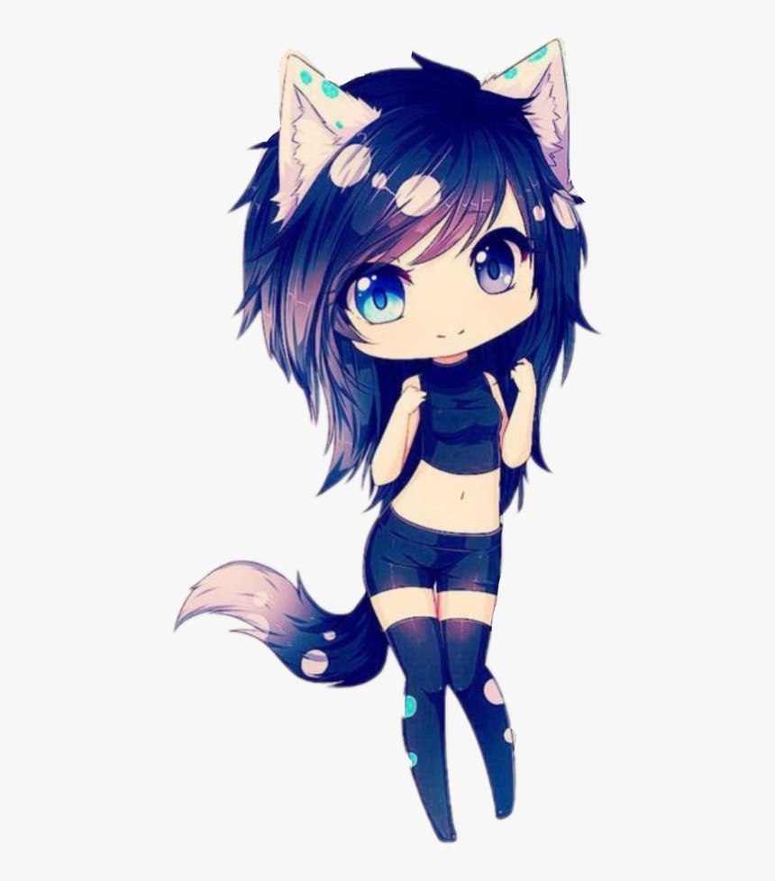 Anime Cute Wolf Girl - Free Transparent PNG Clipart Images Download