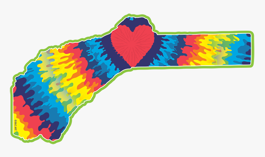 Image Of Tiedye Nevada County Outline With Heart, HD Png Download, Free Download