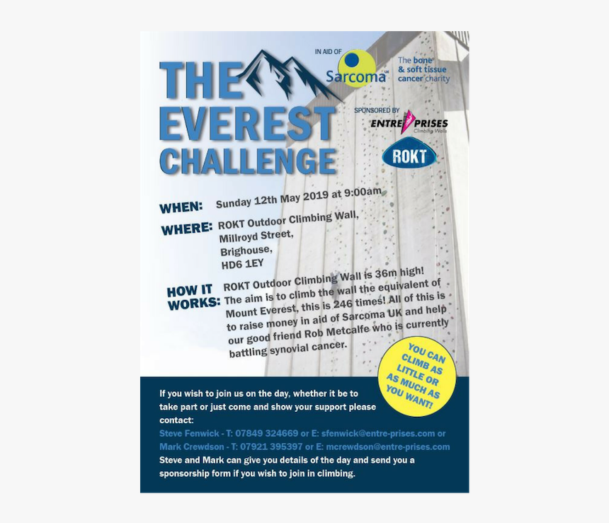 The Everest Challenge Poster - Mount Everest Challenge Flyer, HD Png Download, Free Download