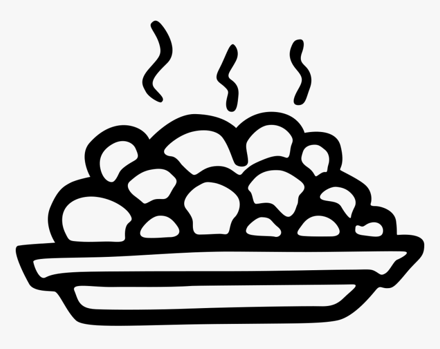 Hot Peas Full Plate Hand Drawn Food Comments - Plate Of Food Clipart, HD Png Download, Free Download