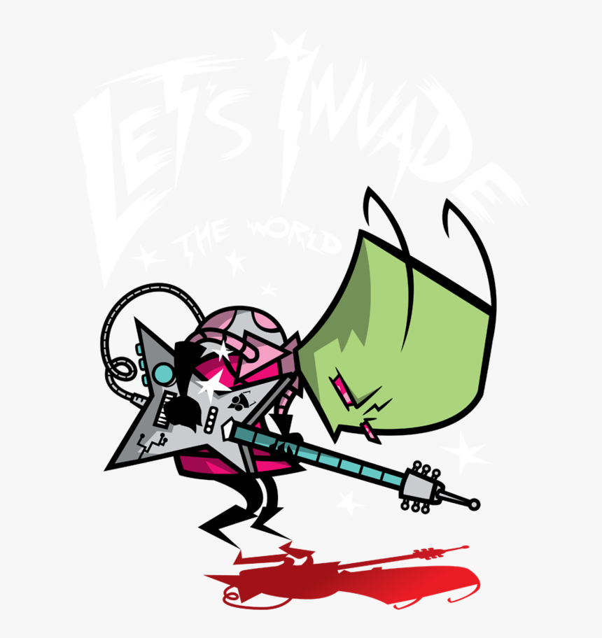 Invader Zim Guitar Invade The World, HD Png Download, Free Download