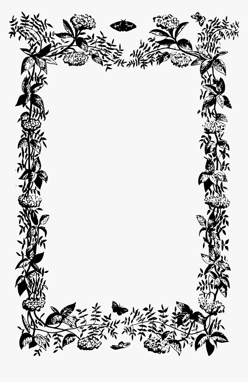 Floral Frame 15 Clip Arts - White Floral Frames Clipart, HD Png ...