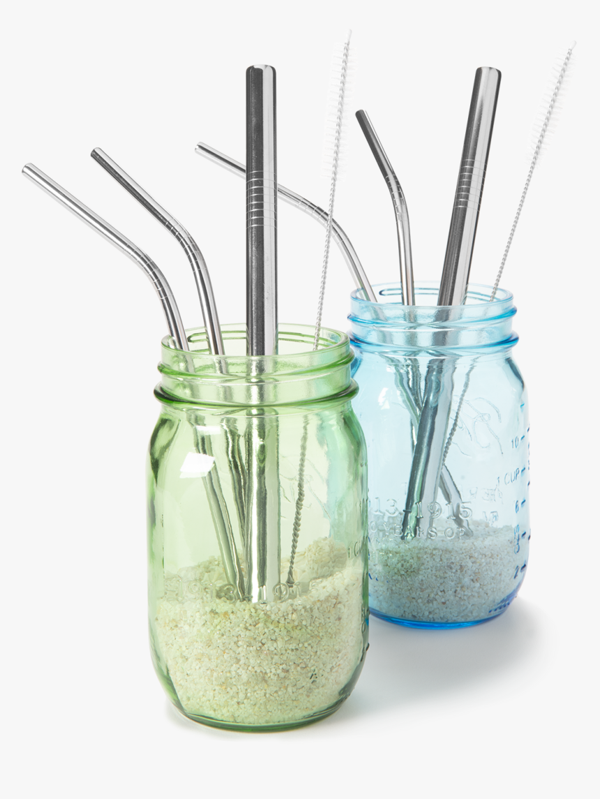 Ecogirl Reusable Stainless Steel Straw Set - Matcha, HD Png Download, Free Download