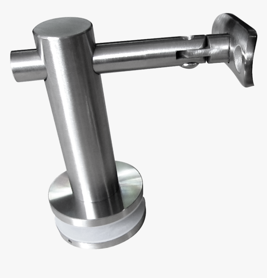 316 Stainless Steel Glass Mount Handrail Bracket - Handrail, HD Png Download, Free Download