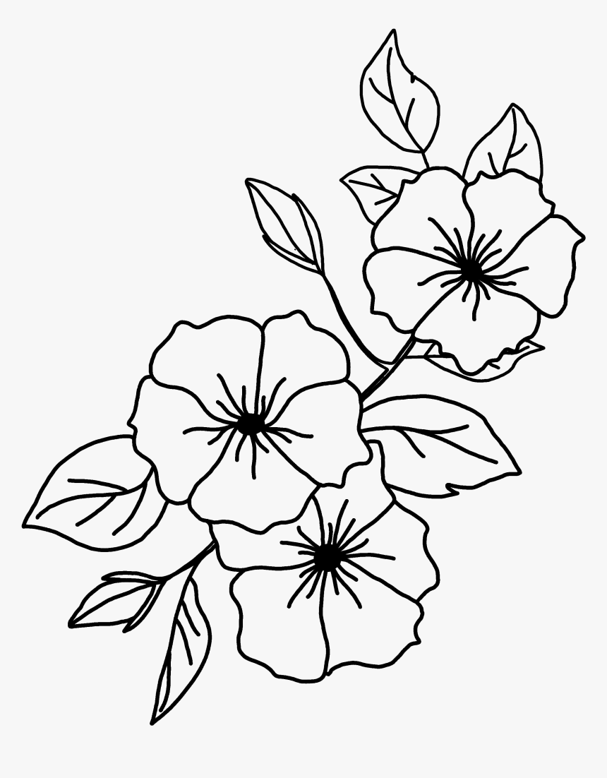 Free Digital Stamps Flowers, HD Png Download, Free Download