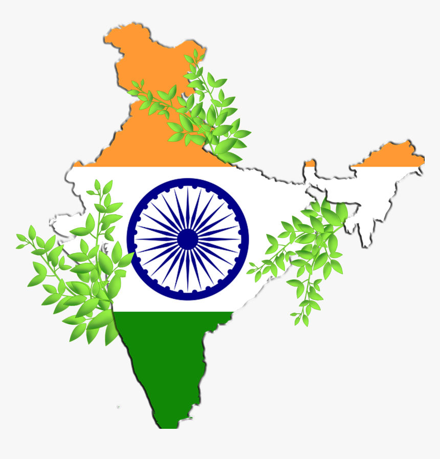 Once In A Year We Are Celebrating Independence Day - India Flag Map Png, Transparent Png, Free Download