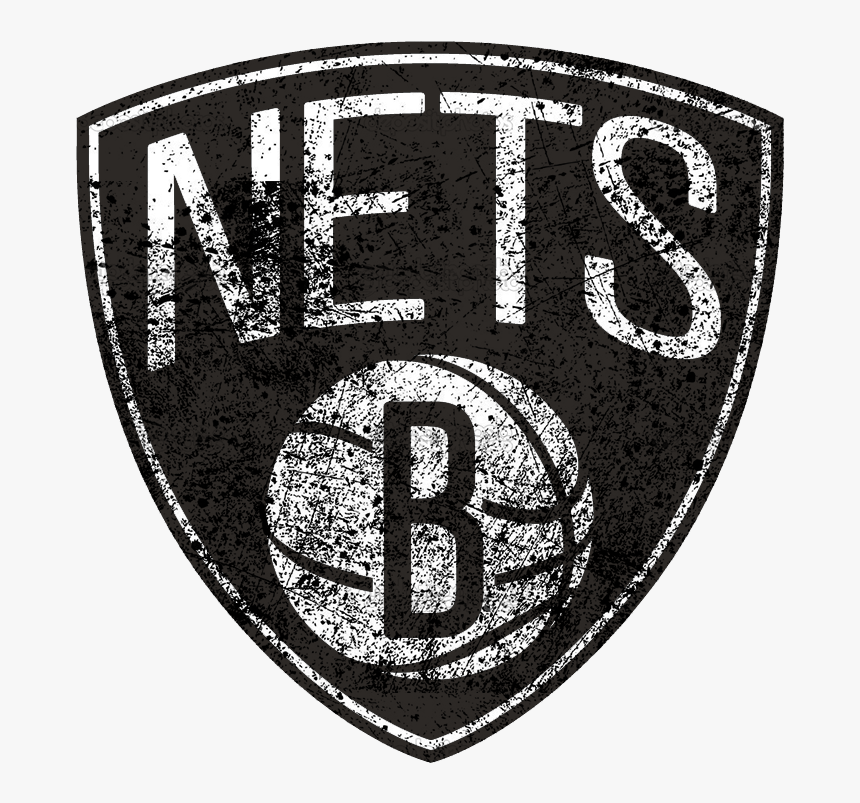 Brooklyn Nets 2012-pres Alternate Logo Distressed Iron, HD Png Download, Free Download