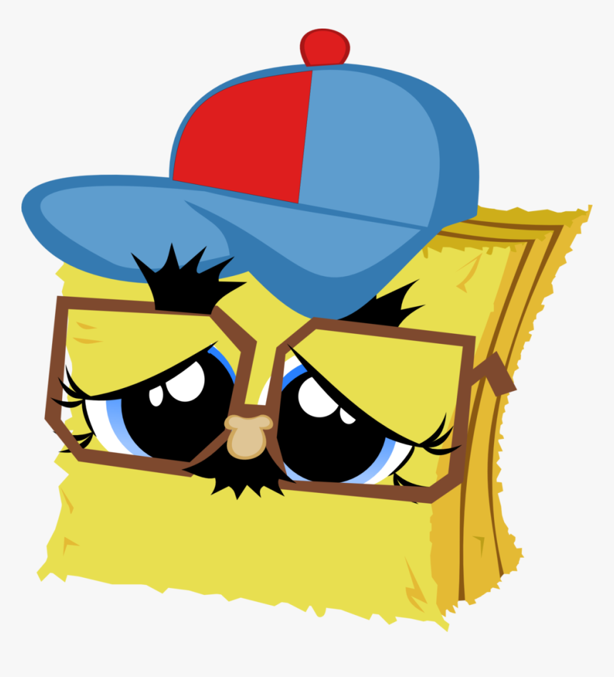 Limeylassen, Chibi, Filly, Glasses, Hay, Hay Bale,, HD Png Download, Free Download