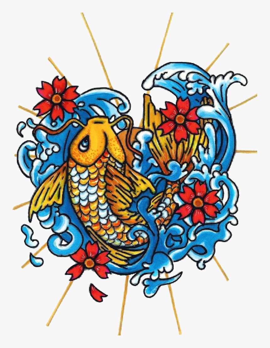 Koi Fish Tattoo Png, Transparent Png, Free Download