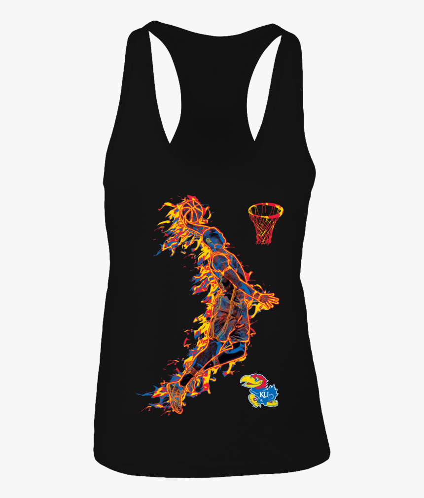 Kansas Jayhawks Basketball Player On Fire Shirt, HD Png Download, Free Download