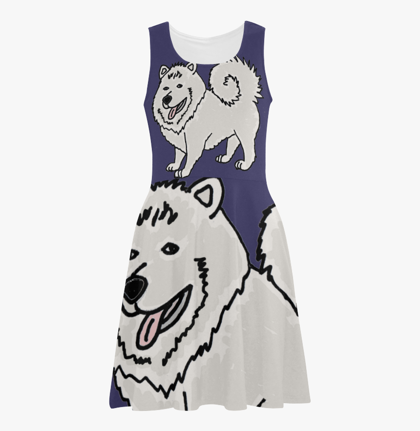 Funny Samoyed Husky Dog Art Atalanta Sundress, HD Png Download, Free Download