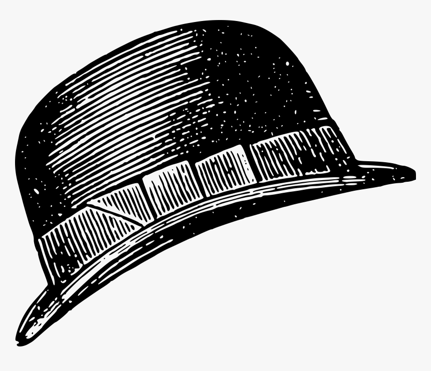 Bowler Hat Vintage Victorian Drawing, HD Png Download, Free Download