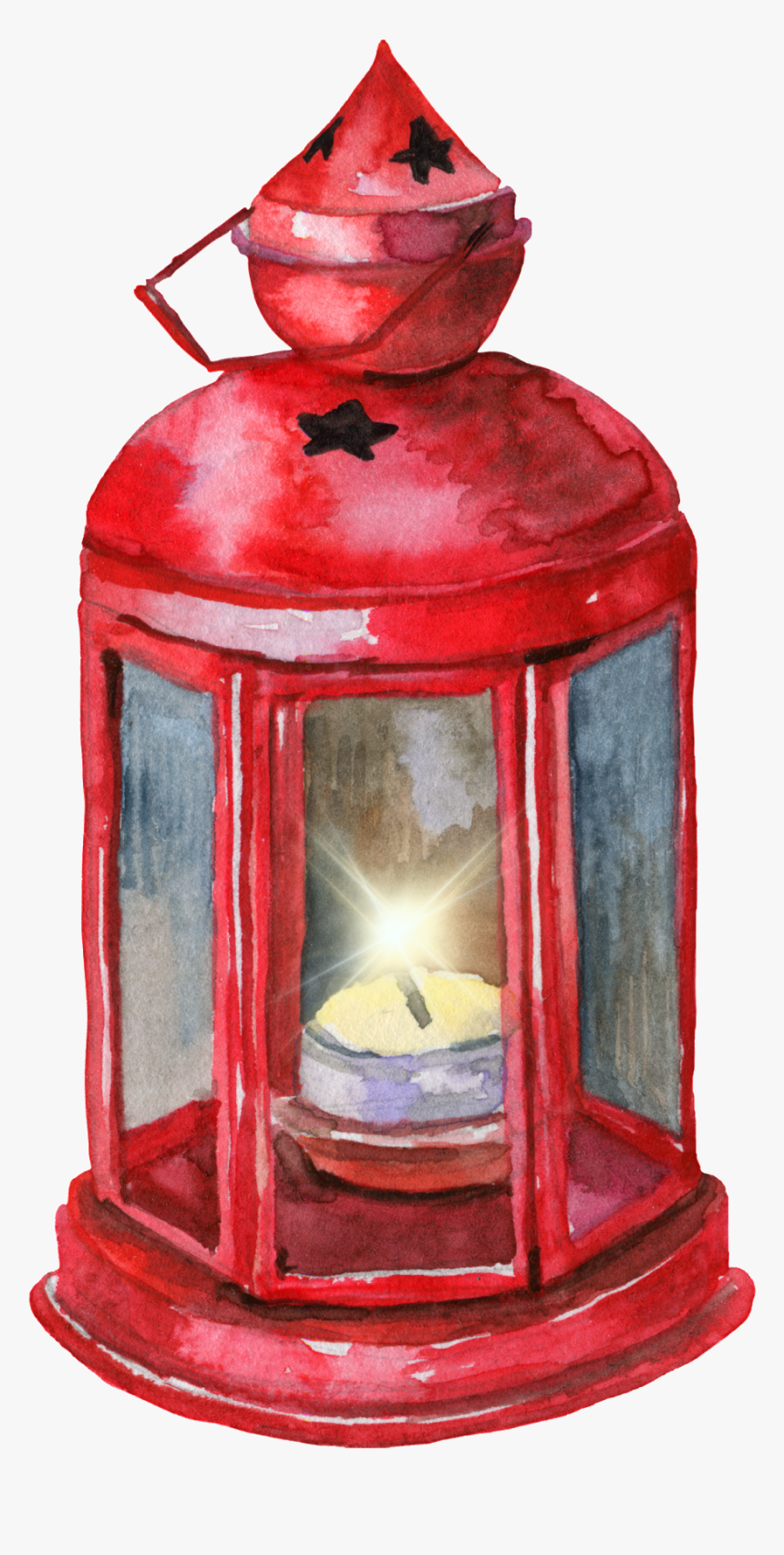 Hand Painted Cartoon Red Oil Lamp Png Transparent, Png Download, Free Download