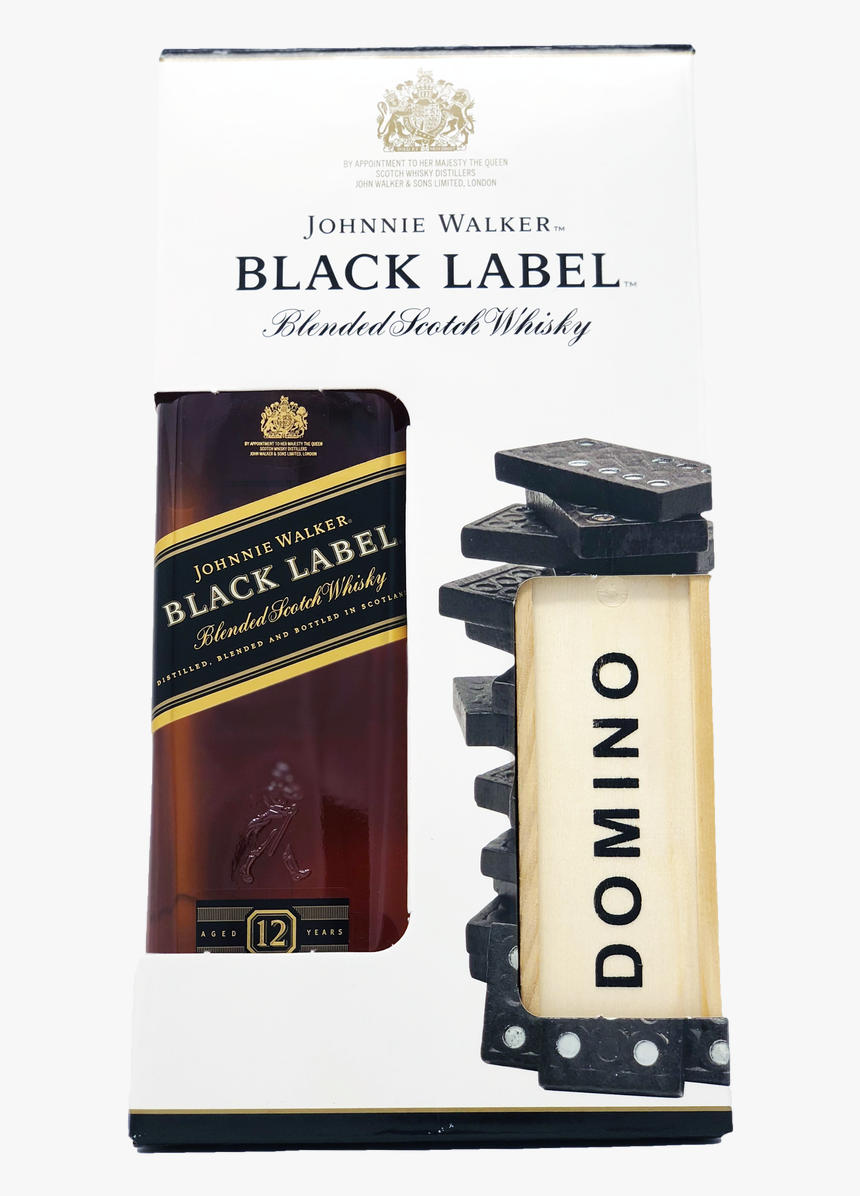 Johnnie Walker Black Label Scotch Whisky With Dominos, HD Png Download, Free Download