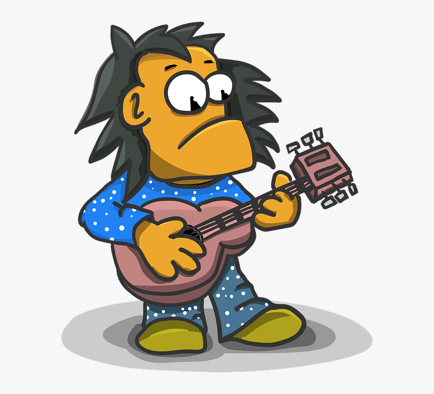 Guitarist, Shaggy, Rock Star, Cartoon, Character, HD Png Download, Free Download