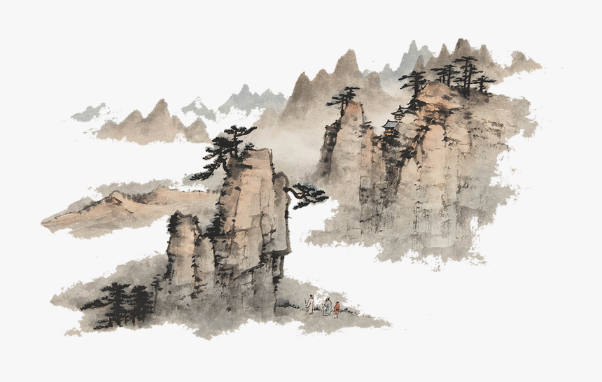 Chinese Paintings Mountains , Png Download, Transparent Png, Free Download