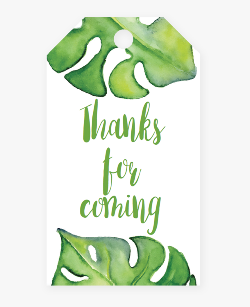 Printable Banana Leaf Favor Tag Template By Littlesizzle - Template Printable Leaf Gift Tag Template, HD Png Download, Free Download