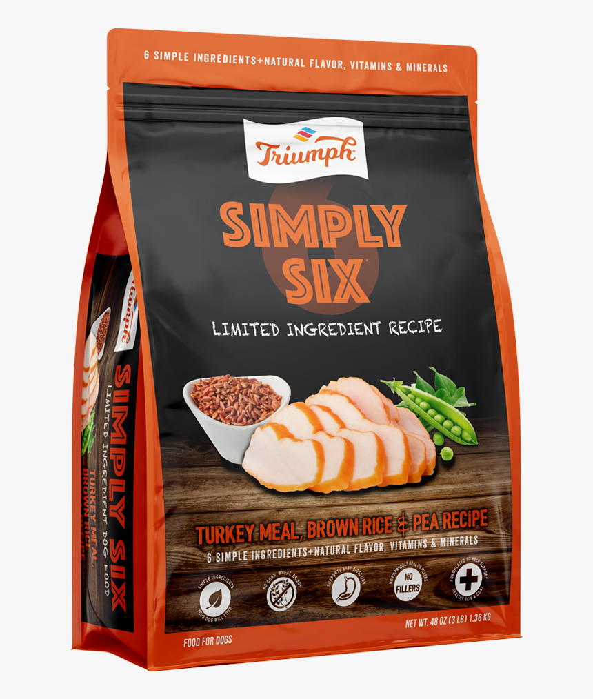 Triumph Dog Simplysix Turkey 3lb - Dog Food, HD Png Download, Free Download