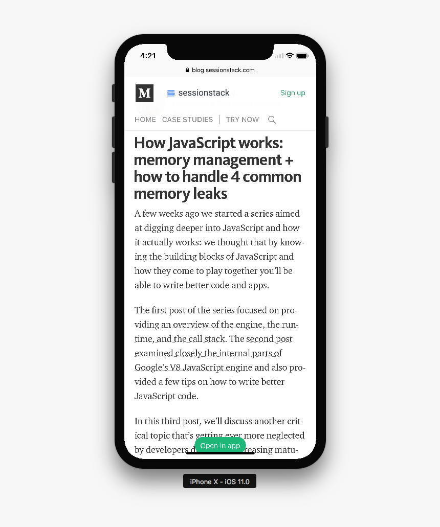 Medium Article With Button Covering Page - Admob Banner Iphone X, HD Png Download, Free Download