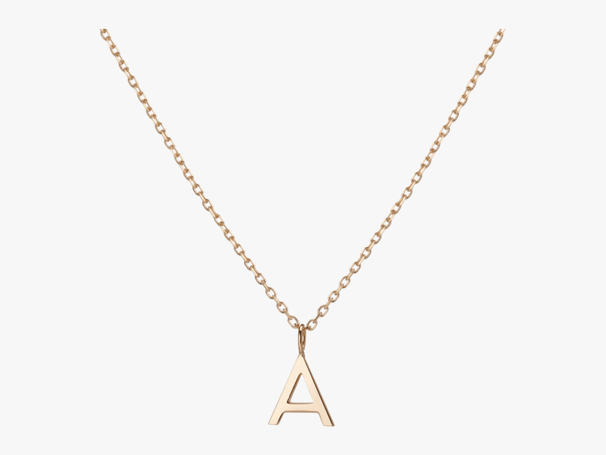 Mini Gold Letter Charm Pendant - Jennifer Meyer Bezel Necklace, HD Png Download, Free Download