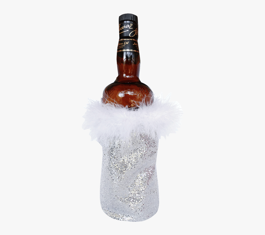 Frilly Glitter Wine Bottle Koozie - Liqueur, HD Png Download, Free Download