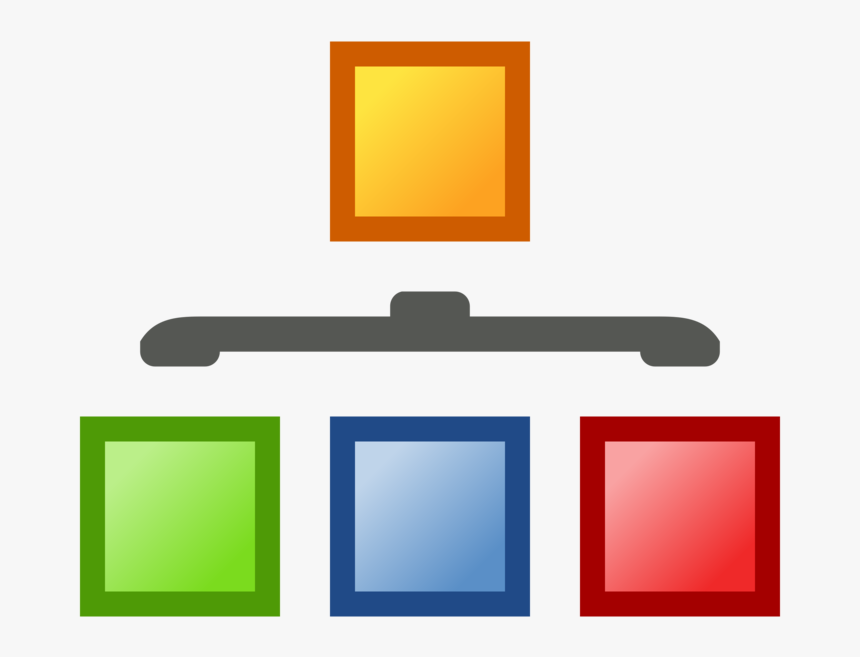 Computer Monitor,square,media - Hierarchy Clipart, HD Png Download, Free Download