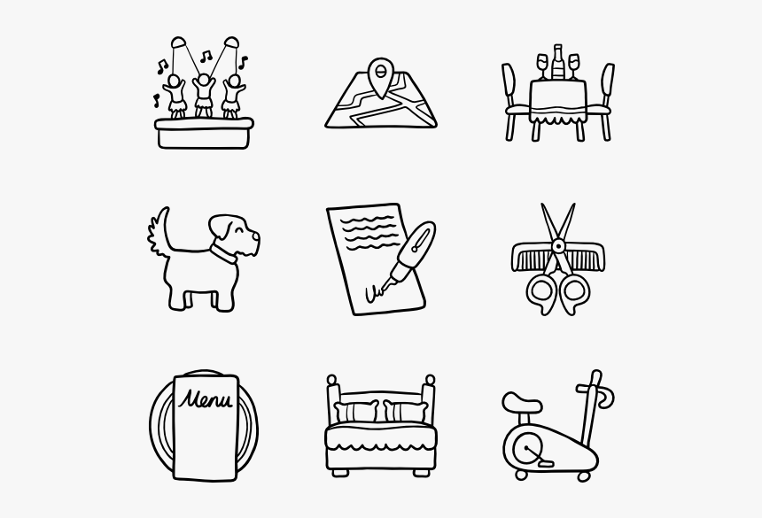 Infographic Black And White Icons, HD Png Download, Free Download