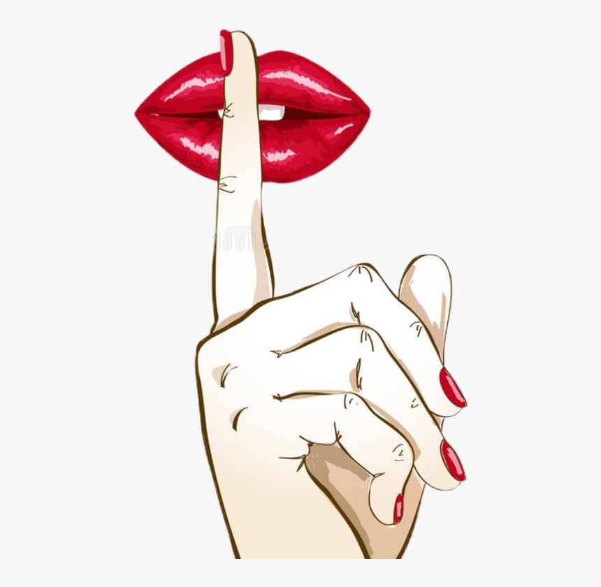 Freetoedit Shh Secret Lips - Røze Shh, HD Png Download, Free Download