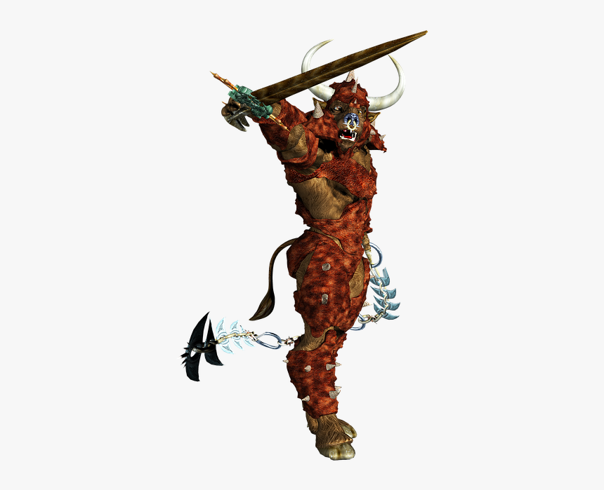 Minotaur, Sword, Armor, Weapon, Fantasy, Horn, 3d - Full Body Armors Fantasy, HD Png Download, Free Download