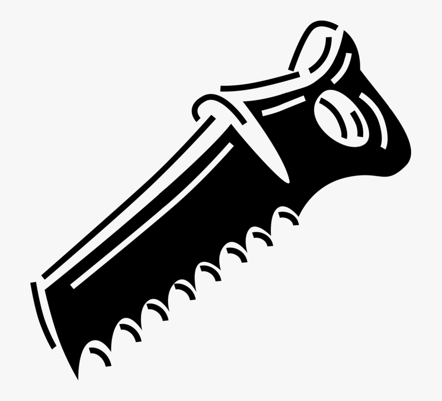 Hand Saw Vector Black Png, Transparent Png, Free Download