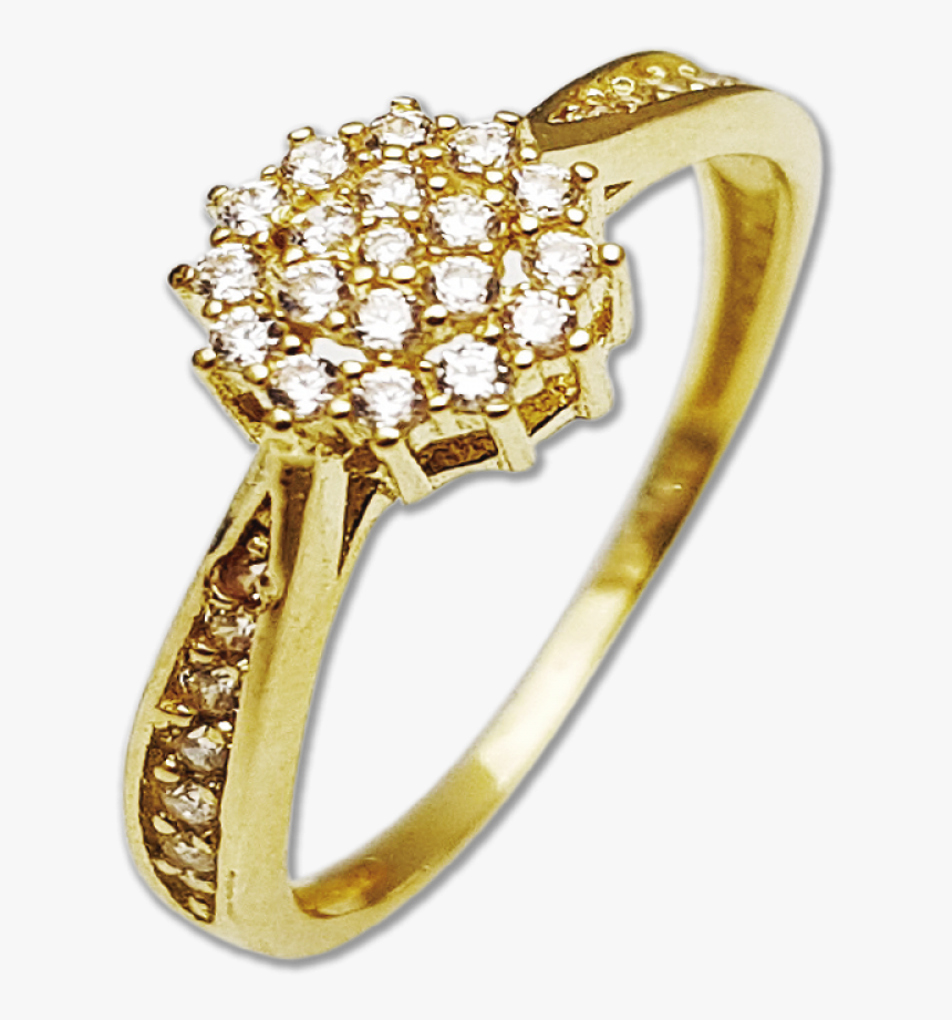 Anillo Con Circones En Oro Amarillo 10k - Pre-engagement Ring, HD Png Download, Free Download