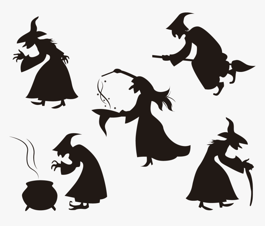 Halloween Witch Silhouette Art, HD Png Download, Free Download