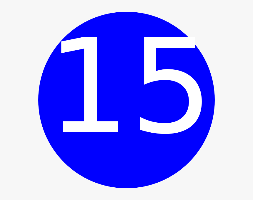 number 15 blue