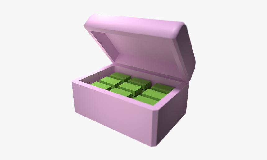 Money, Case, Salary, Treasure, Pink, Design, Cartoon - Box, HD Png Download, Free Download